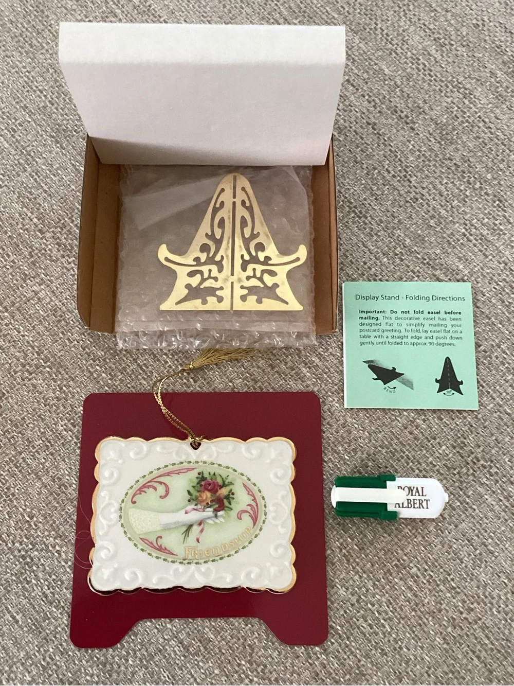 Vintage Royal Albert Seasons of Color Victorian Postcard Ornament Friendship
